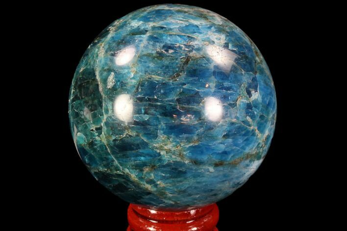 Bright Blue Apatite Sphere - Madagascar #90191